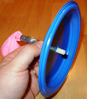 The balloon hovercraft side view