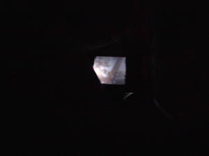 Our picture displayed on the pinhole camera viewfinder