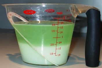 Measure the total. Does one cup of water and one cup of sugar make two cups?